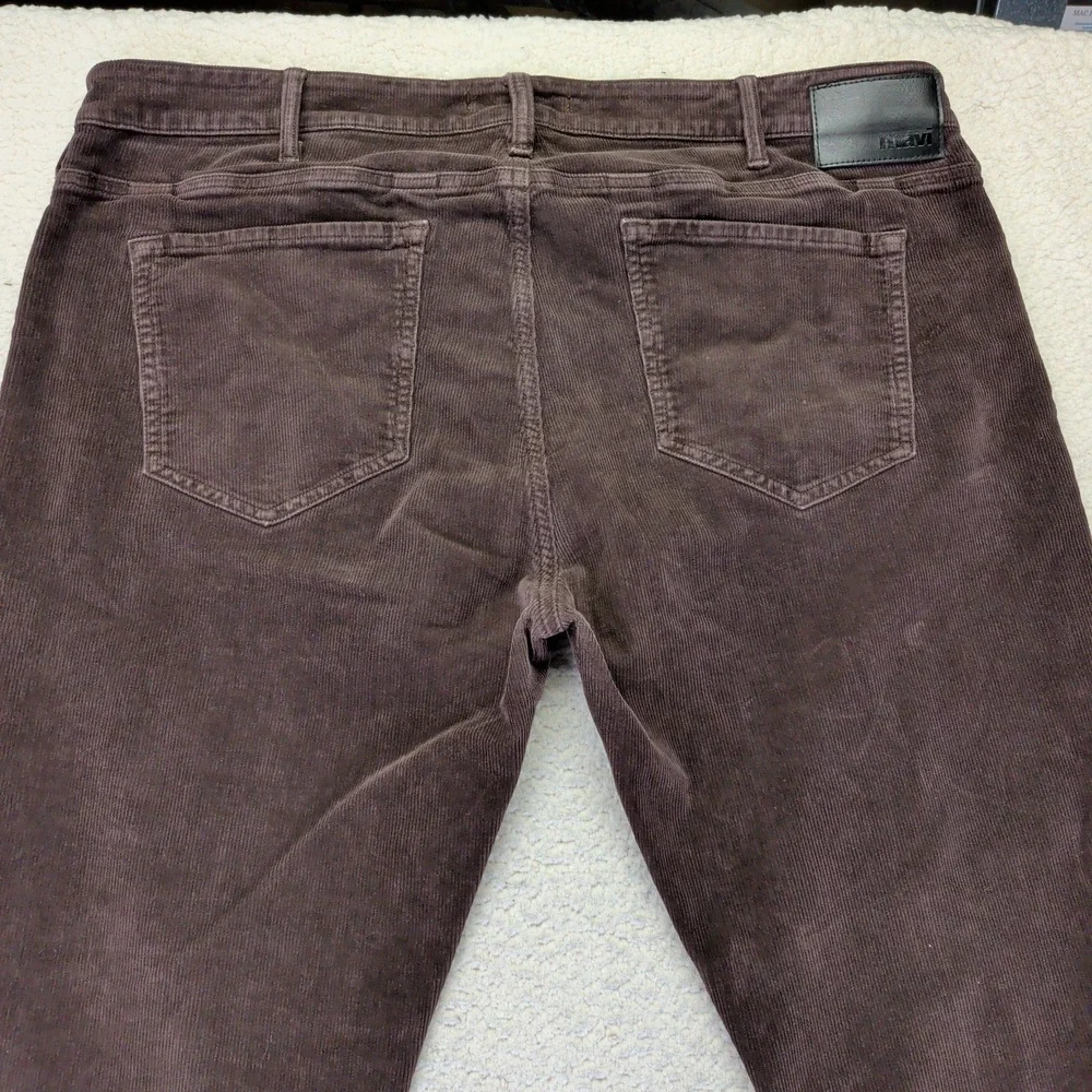 Mavi Marcus Slim Straight Leg Corduroy Pants Mens 40/30 Dark Brown‎ Stretch - Picture 7 of 10